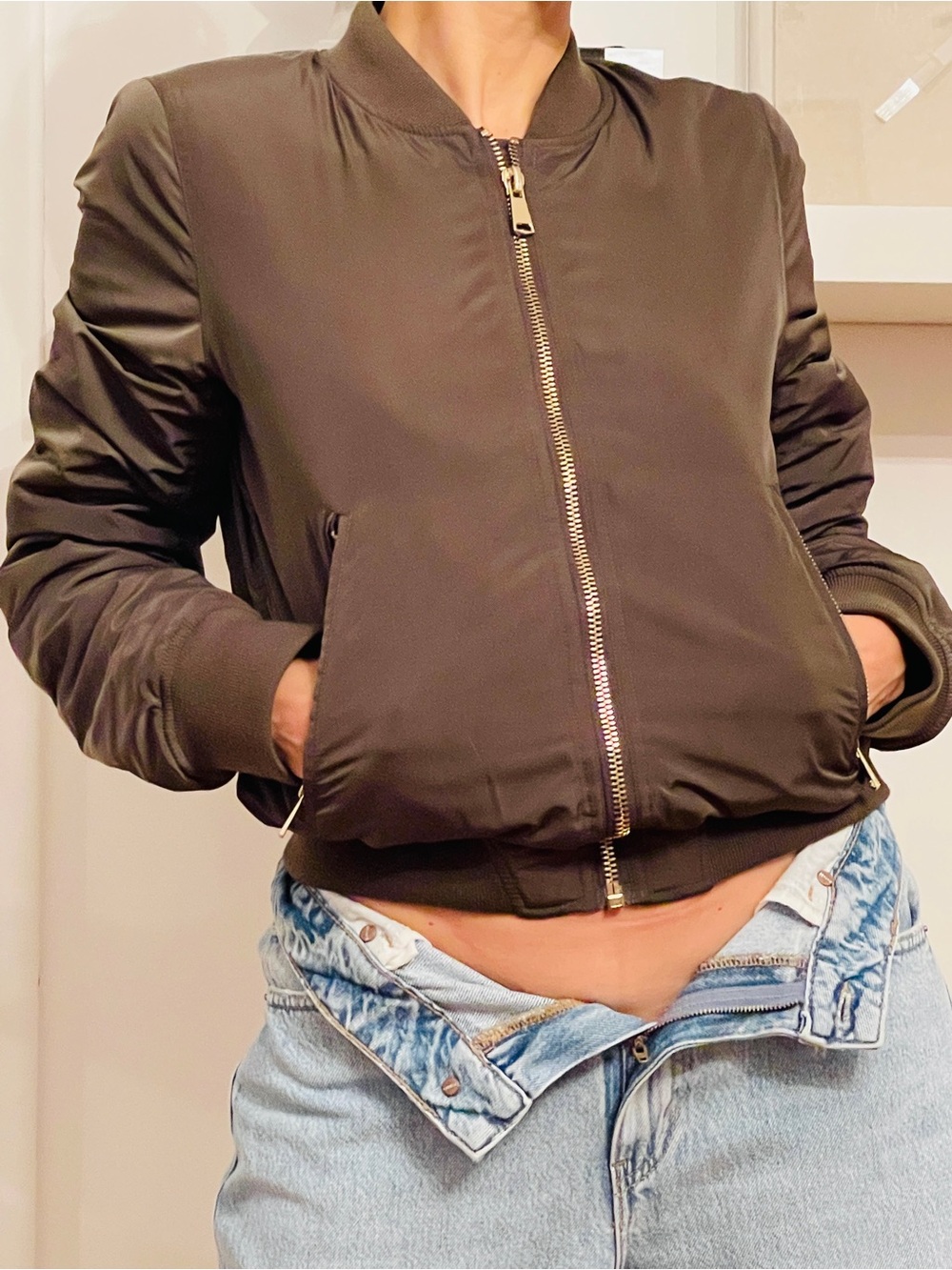 Parasuco Olive Green Women's Bomber Jacket